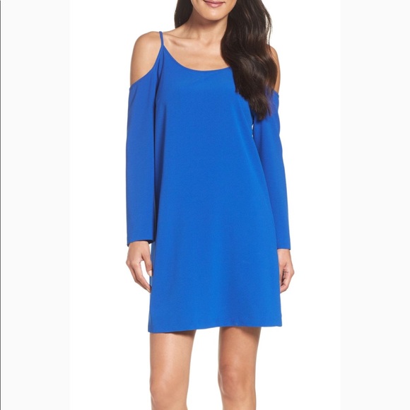 Felicity & Coco Dresses & Skirts - ⚡️SALE4️⃣for3️⃣0️⃣⚡️EUC Felicity&Coco Cold Shoulder Blue Long Sleeve Dress Small